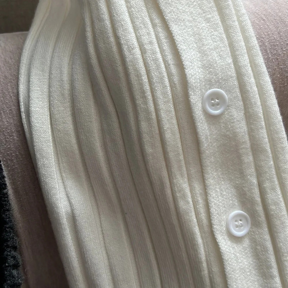 Cream White Halter Maxi Bodycon Dress M - Picture 4 of 4